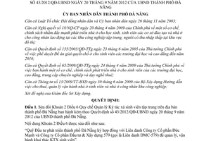 Quyết định 14/2013/QĐ-UBND sửa đổi Quy chế Quản lý Ký túc xá sinh viên Đà Nẵng