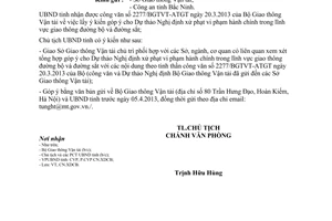 Công văn 578/UBND-XDCB năm 2013 góp ý Dự thảo Nghị định xử phạt vi phạm