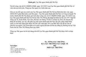 Công văn 1618/TCHQ-GSQL cấp giấy phép nhập khẩu xe ôtô chế độ tài sản di chuyển