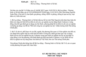 Công văn 2555/VPCP-KGVX thuốc Cedemex trong cắt cơn cai nghiện ma túy