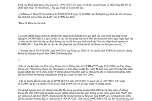 Công văn 1067/TCT-PC ưu đãi thuế thu nhập doanh nghiệp do niêm yết chứng khoán