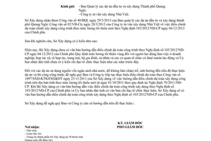 Công văn 349/SXD-KTKHXD&HT 2013 điều chỉnh dự toán xây dựng công trình theo 103/2012/NĐ-CP Quảng Ngãi