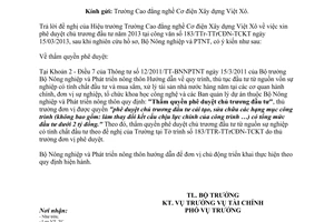 Công văn 1760/BNN-TC thẩm quyền phê duyệt chủ trương đầu tư từ nguồn kinh phí