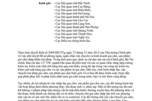 Công văn 1870/TCHQ-ĐTCBL kiểm soát gia cầm sản phẩm gia cầm nhập lậu