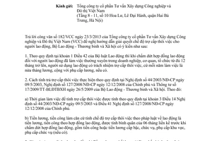 Công văn 1251/LĐTBXH-LĐTL trợ cấp thôi việc cho người lao động