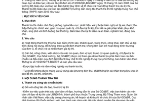 Công văn 273/TTr-GDPT hướng dẫn thanh tra thi tốt nghiệp THPT năm 2013