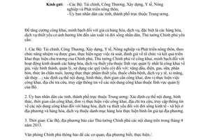 Công văn 3068/VPCP-KTTH công khai minh bạch giá cả hàng hóa dịch vụ quan trọng