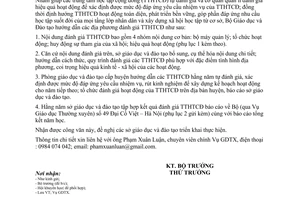 Công văn 2553/BGDĐT-GDTX hướng dẫn đánh giá trung tâm học tập cộng đồng