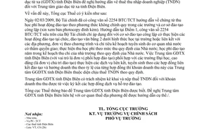 Công văn 1274/TCT-CS chính sách thuế