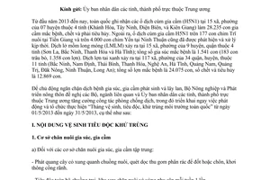 Công văn 1377/BNN-TY năm 2013 triển khai Tháng vệ sinh tiêu độc khử trùng