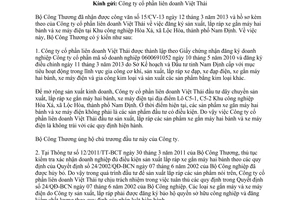 Công văn 3589/BCT-CNNg đăng ký sản xuất lắp ráp xe gắn máy xe máy điện