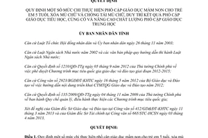 Quyết định 679/QĐ-UBND 2013 mức chi thực hiện phổ cập giáo dục mầm non cho trẻ em Thừa Thiên Huế