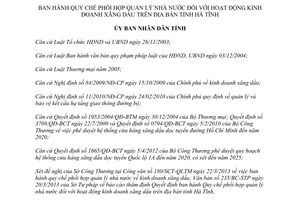 Quyết định 14/2013/QĐ-UBND quản lý hoạt động kinh doanh xăng dầu Hà Tĩnh