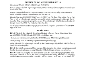 Quyết định 744/QĐ-UBND 2013 nhập khẩu giống cây cao su chịu rét Sơn La