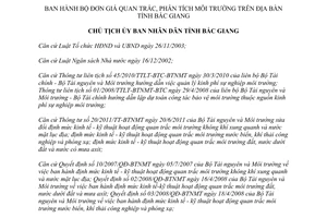 Quyết định 507/QĐ-UBND đơn giá quan trắc phân tích môi trường Bắc Giang năm 2013