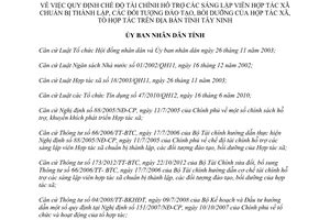 Quyết định 16/2013/QĐ-UBND chế độ tài chính hỗ trợ sáng lập viên hợp tác xã tỉnh Tây Ninh