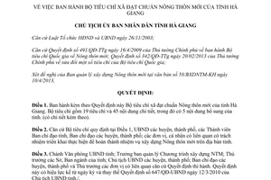 Quyết định 693/QĐ-UBND năm 2013 Bộ tiêu chí xã đạt chuẩn Nông thôn mới Hà Giang
