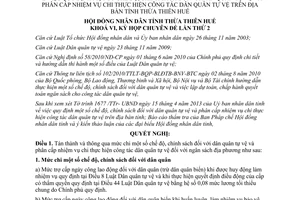 Nghị quyết 04/2013/NQ-HĐND chế độ chính sách đối với dân quân tự vệ Thừa Thiên