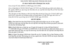 Quyết định 18/2013/QĐ-UBND bảo đảm các cấp Hội Liên hiệp Phụ nữ tham gia quản lý