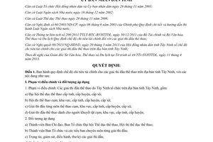 Quyết định 18/2013/QĐ-UBND chế độ chi tiêu tài chính cho giải thi đấu thể thao Tây Ninh