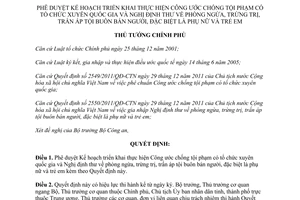 Quyết định 605/QĐ-TTg Kế hoạch thực hiện Công ước chống tội phạm có tổ chức