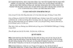 Quyết định 16/2013/QĐ-UBND Quy định mức chi công tác thi tốt nghiệp Bình Thuận