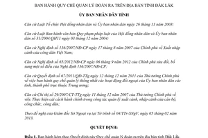 Quyết định 13/2013/QĐ-UBND Quy chế quản lý đoàn ra trên địa bàn tỉnh Đắk Lắk