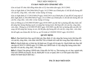 Quyết định 08/2013/QĐ-UBND Quy định nâng bậc lương trước thời hạn tỉnh Phú Yên