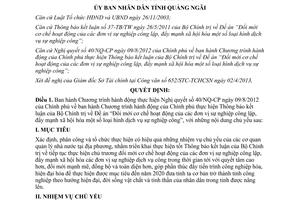 Quyết định 105/QĐ-UBND năm 2013 Chương trình hành động thực hiện Nghị quyết 40