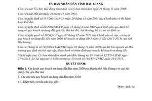Quyết định 130/QĐ-UBND 2013 duyệt Quy hoạch sử dụng đất 2020 kế hoạch đất 5 năm Bắc Giang