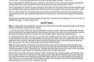 Quyết định 729/QĐ-UBND 2013 thủ tục hành chính Sở Nông nghiệp An Giang