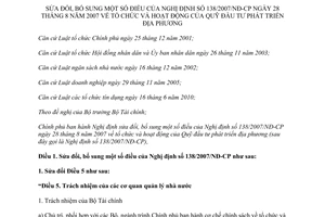 Nghị định 37/2013/NĐ-CP sửa đổi Nghị định 138/2007/NĐ-CP Quỹ đầu tư phát triển