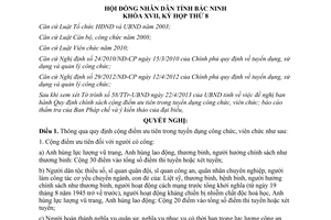 Nghị quyết 84/2013/NQ-HĐND17 cộng điểm ưu tiên trong tuyển dụng công viên chức