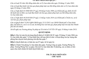 Quyết định 02/2013/QĐ-UBND hủy bỏ văn bản quy phạm pháp luật của UBND quận 7