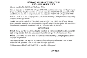 Nghị quyết 75/2013/NQ-HĐND17 quy hoạch tổng thể phát triển kinh tế - xã hội