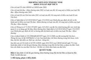 Nghị quyết 80/2013/NQ-HĐND17 khen thưởng Hội thi hát Dân ca Quan họ Bắc Ninh