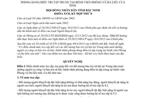 Nghị quyết 85/2013/NQ-HĐND17 điều chỉnh mức trợ cấp đối tượng bảo trợ xã hội