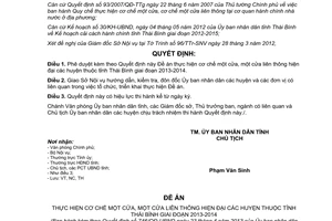 Quyết định 746/QĐ-UBND năm 2013 cơ chế một cửa một cửa liên thông Thái Bình 2013 2014