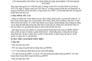 Kế hoạch 603/KH-UBND tăng cường sự lãnh đạo Đảng công tác bảo hiểm xã hội y tế Hà Nam 2013