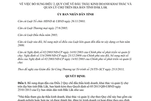 Quyết định 14/2013/QĐ-UBND đấu thầu kinh doanh khai thác quản lý chợ Đắk Lắk