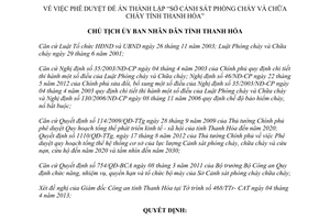 Quyết định 1339/QĐ-UBND 2013 phê duyệt thành lập Sở Cảnh sát Phòng cháy Chữa cháy Thanh Hóa