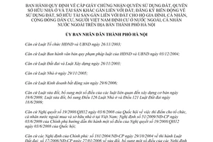 Quyết định 13/2013/QĐ-UBND Quy định cấp Giấy chứng nhận quyền sử dụng đất Hà Nội