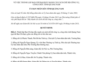 Quyết định 1298/QĐ-UBND 2013 thành lập Ban Chỉ đạo cải cách công vụ Quảng Nam