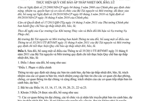 Thông tư 05/2013/TT-BTNMT sửa đổi Thông tư hướng dẫn Quy chế báo áp thấp