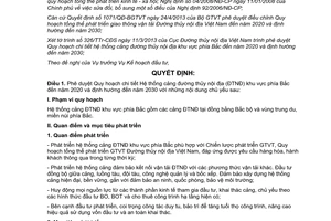 Quyết định 1112/QĐ-BGTVT 2013 Quy hoạch Hệ thống cảng đường thủy nội địa