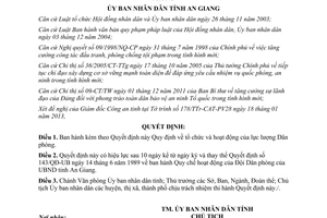 Quyết định 08/2013/QĐ-UBND tổ chức và hoạt động của lực lượng Dân phòng