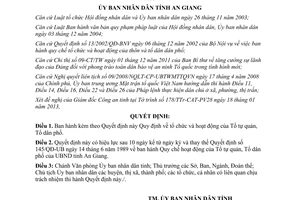 Quyết định 09/2013/QĐ-UBND tổ chức và hoạt động của Tổ tự quản, Tổ dân phố