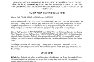 Quyết định 828/2013/QĐ-UBND mức chi hỗ trợ người cai nghiện và cán bộ quản lý