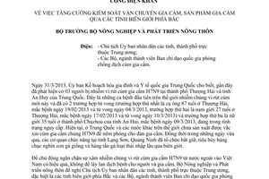 Công điện 08/CĐ-BNN-TY tăng cường kiểm soát vận chuyển gia cầm sản phẩm gia cầm