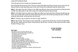 Thông tư 03/2013/TT-BXD Mẫu hợp đồng sử dụng chung công trình hạ tầng kỹ thuật